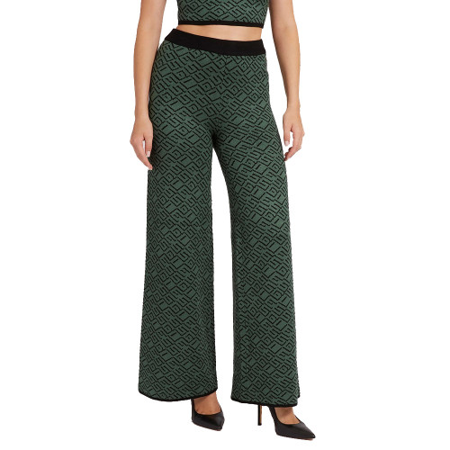 Guess Γυναικείο παντελόνι Posie Jacquard Wide Leg Pant